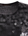 Max Mara Studio Maglia in Lana con Paillettes Donna Nero