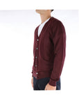 Daniele Fiesoli Cardigan in Lana Merinos Uomo Vino