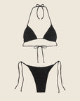 F**K Bikini Triangolo con Slip Regolabile Nero