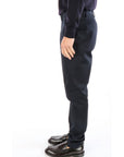 Berwich Pantalone Morello in Gabardina Uomo Blu Navy