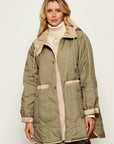 Max Mara Weekend Parka Reversibile con Tela Antigoccia Beige