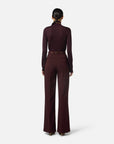 Elisabetta Franchi Maglia Lana Micro Logo Merlot