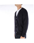 Daniele Fiesoli Cardigan in Lana Merinos Uomo Blu Notte