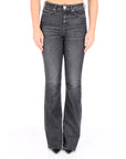 Pinko jeans flared denim nero