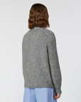 Max Mara Weekend Maglia in Alpaca e Cotone Grigio Medio