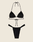 F**K Bikini Triangolo con Slip Brasiliano Fisso Nero