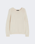 Max Mara Weekend Maglia in Alpaca e Cotone Avorio