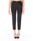 Elisabetta Franchi pantaloni slim neri con placca