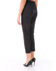 Elisabetta Franchi pantaloni slim neri con placca