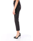 Elisabetta Franchi pantaloni slim neri con placca