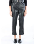 Kocca Pantaloni in Ecopelle con Cintura Donna Nero