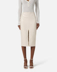 Elisabetta Franchi Gonna Texture Stampa Latte