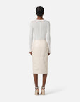 Elisabetta Franchi Gonna Texture Stampa Latte