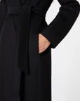 Max Mara Studio Cappotto in Drap di Pura Lana Nero