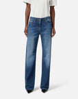 Elisabetta Franchi Jeans a Palazzo con Logo Blue Denim
