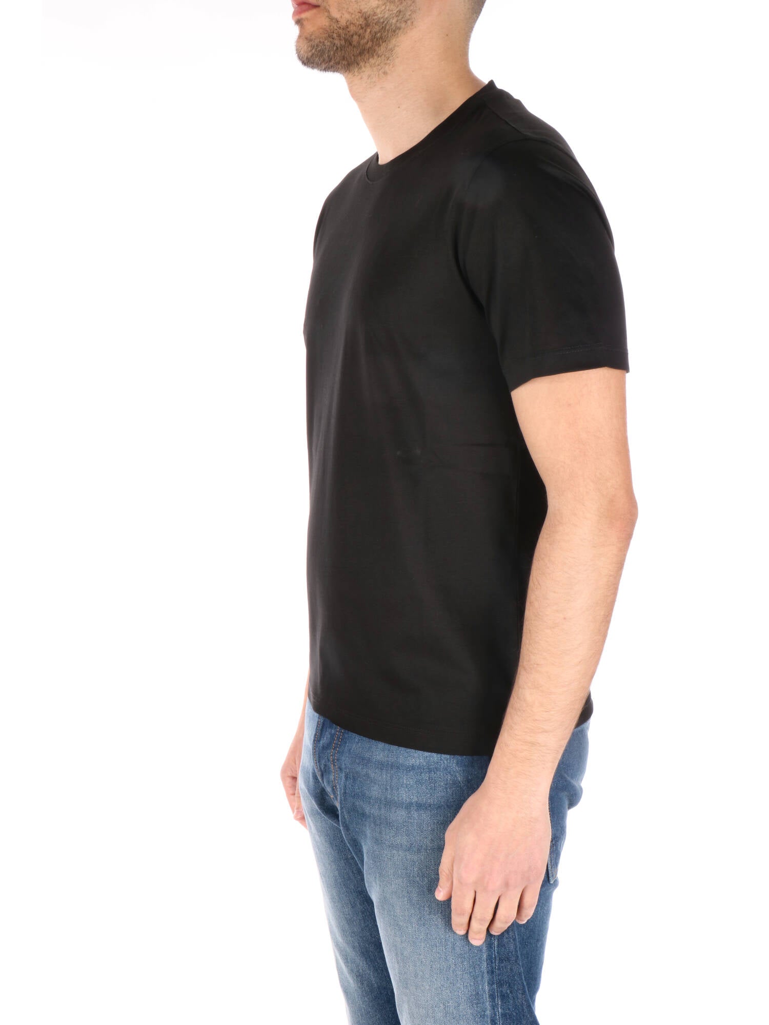 Kangra t-shirt in cotone elastan nero