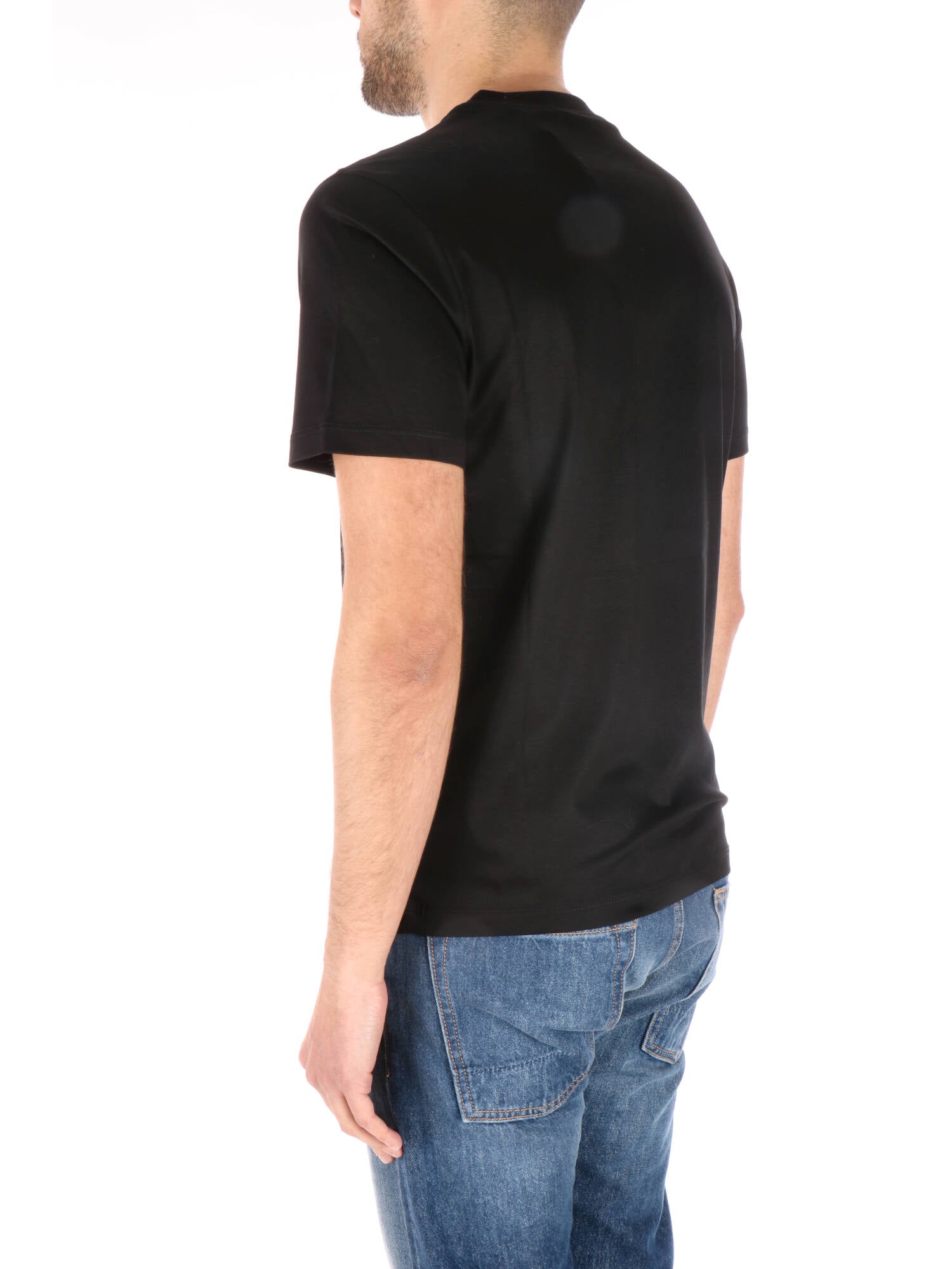 Kangra t-shirt in cotone elastan nero