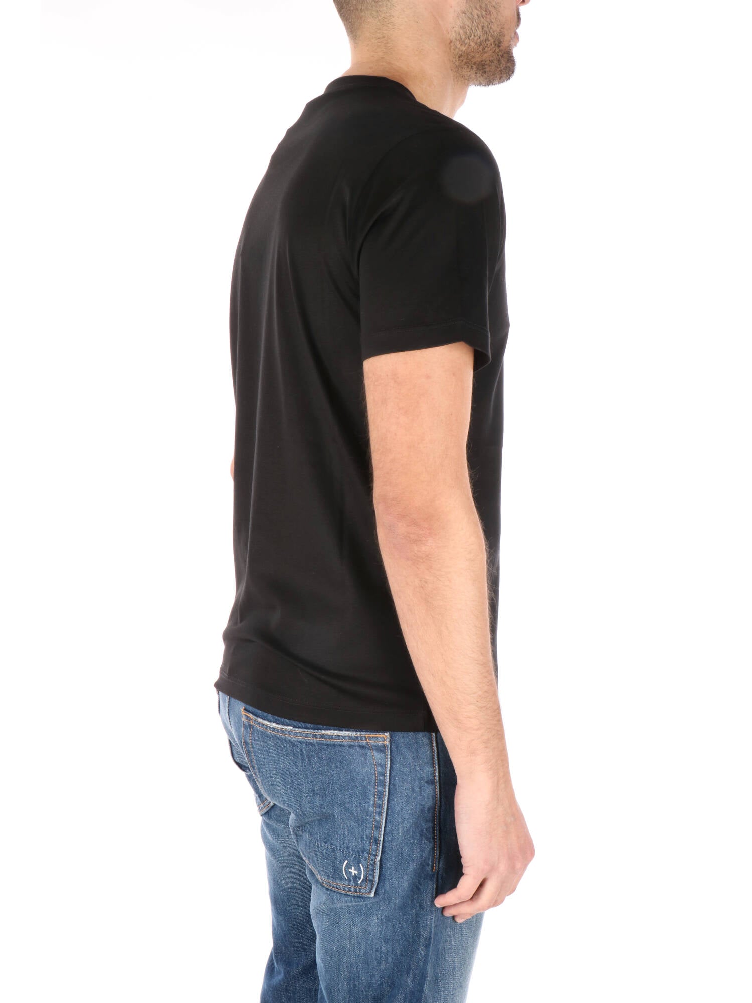 Kangra t-shirt in cotone elastan nero