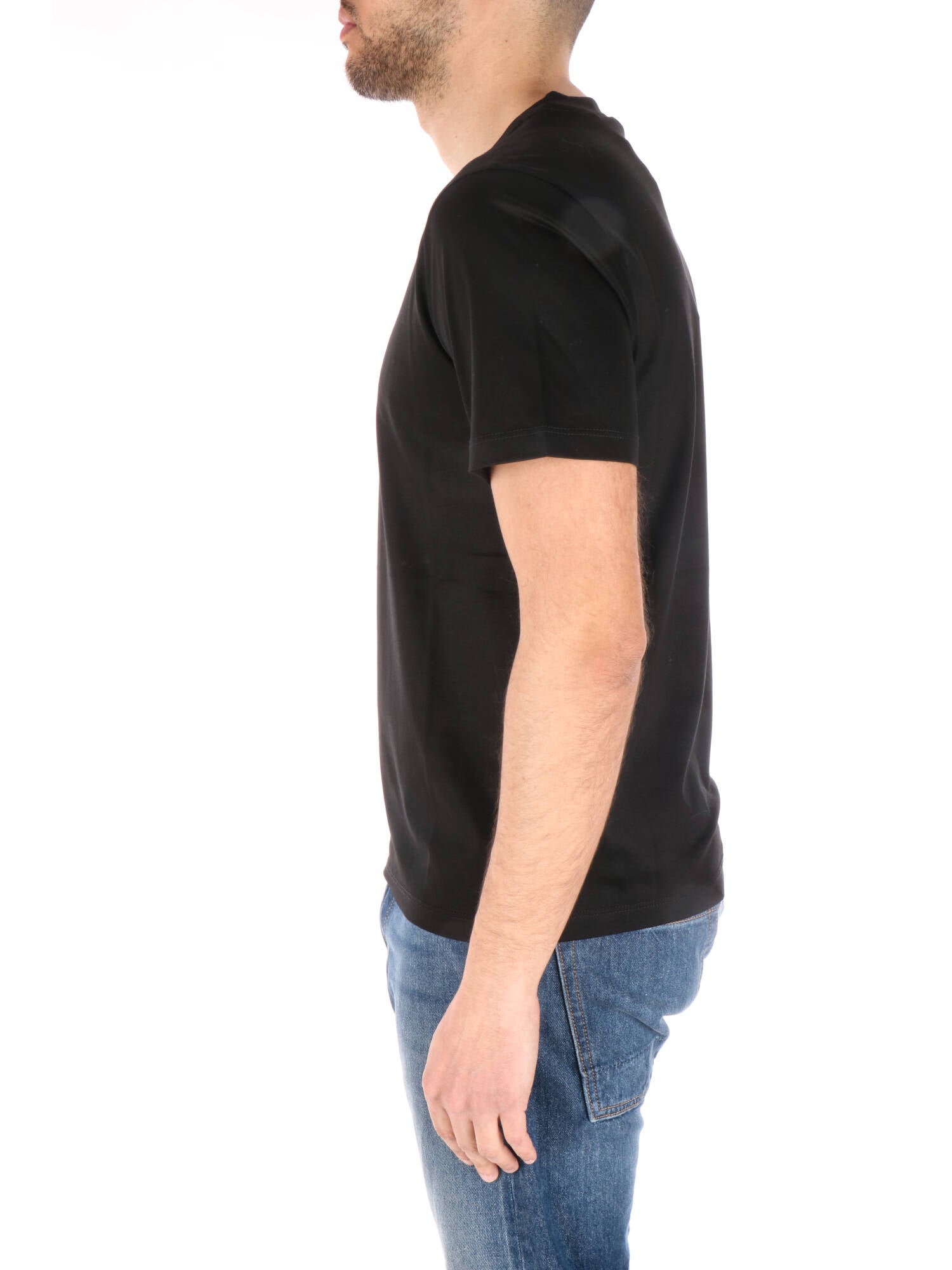 Kangra t-shirt in cotone elastan nero