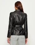Elisabetta Franchi Giacca Biker Pelle Nero