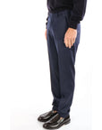 Berwich Pantalone Morello in Flanella Uomo Blu Navy