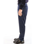Berwich Pantalone Morello in Flanella Uomo Blu Navy