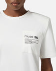 Elisabetta Franchi T-Shirt Jersey Taschino Gesso