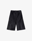 Alysi Bermuda Sartoriale in Pelle Nero
