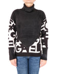 Gaelle paris pullover con logo all-over