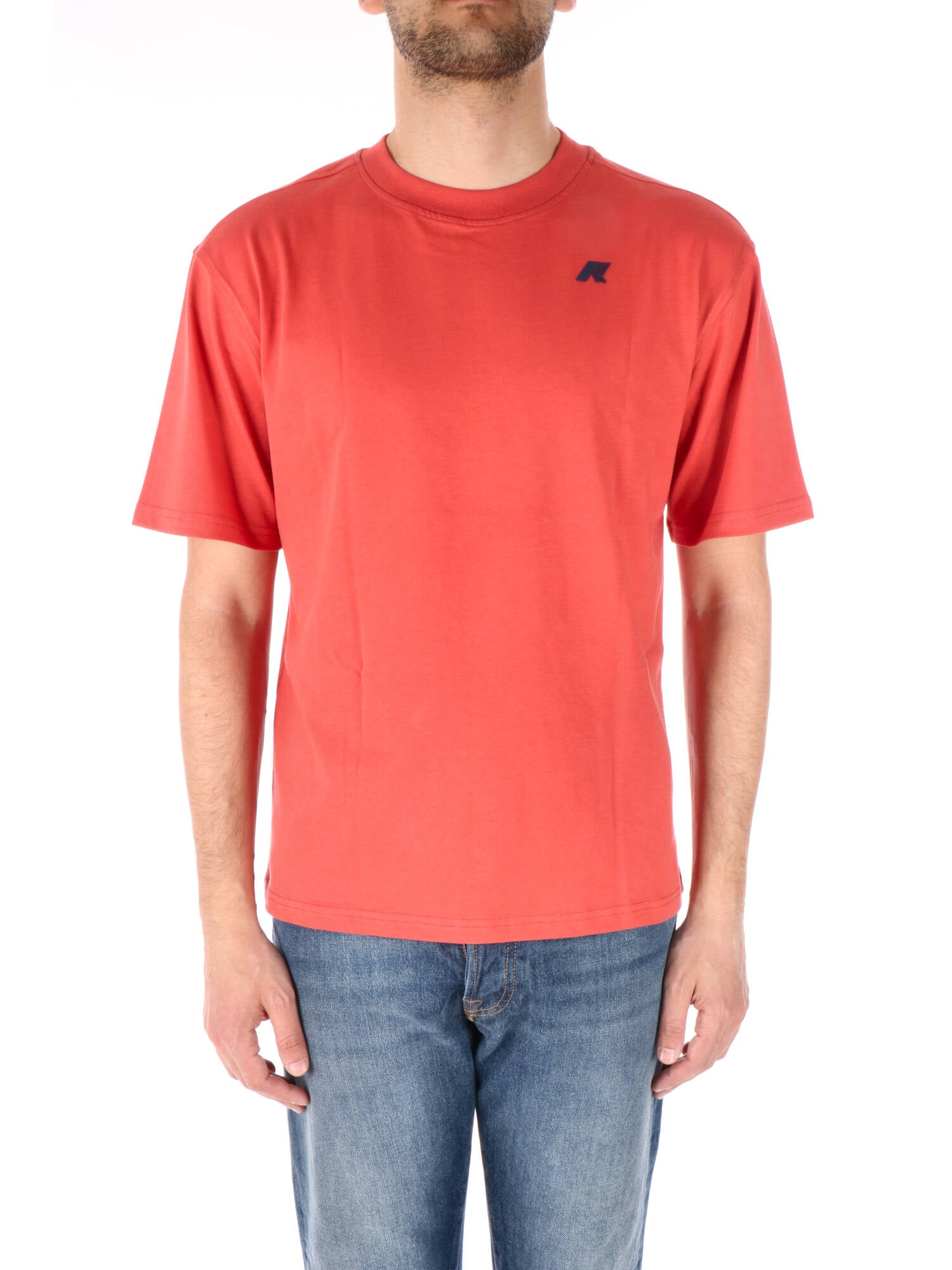 K-way t-shirt uomo rosso con stampa