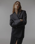 Nineminutes Blazer The Tube Stripe Gessato Donna Blu