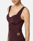 Elisabetta Franchi Abito Bustier Merlot