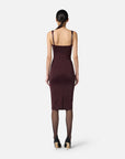 Elisabetta Franchi Abito Bustier Merlot