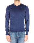 K-way uomo maglia blu con logo