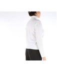 Kocca Maglia in Lana con Dettagli a Costine Donna Bianco