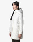 K-Way Giubbotto Marmotta Lungo Donna Bianco
