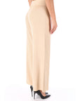 Kocca pantalone palazzo in maglia beige