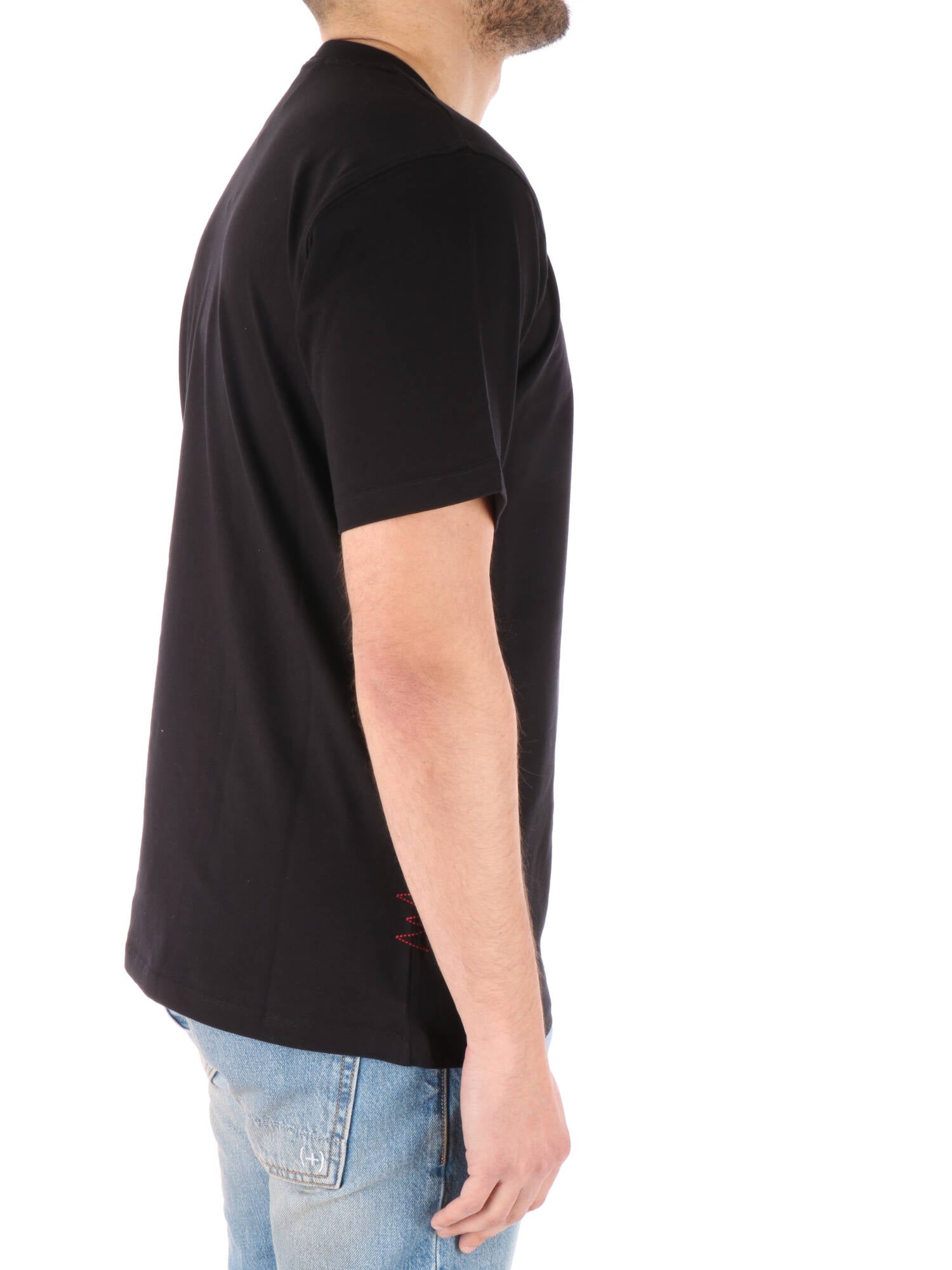Amaranto t-shirt con taschino nera
