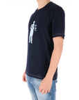 C.P. Company uomo t-shirt con logo frontale blu