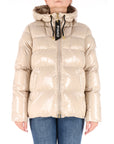 Pinko piumino caban crystal nylon beige