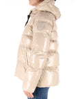 Pinko piumino caban crystal nylon beige