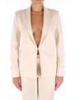 Twinset donna blazer bianco in punto Milano