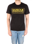 Barbour Int. T-shirt nera con logo grande