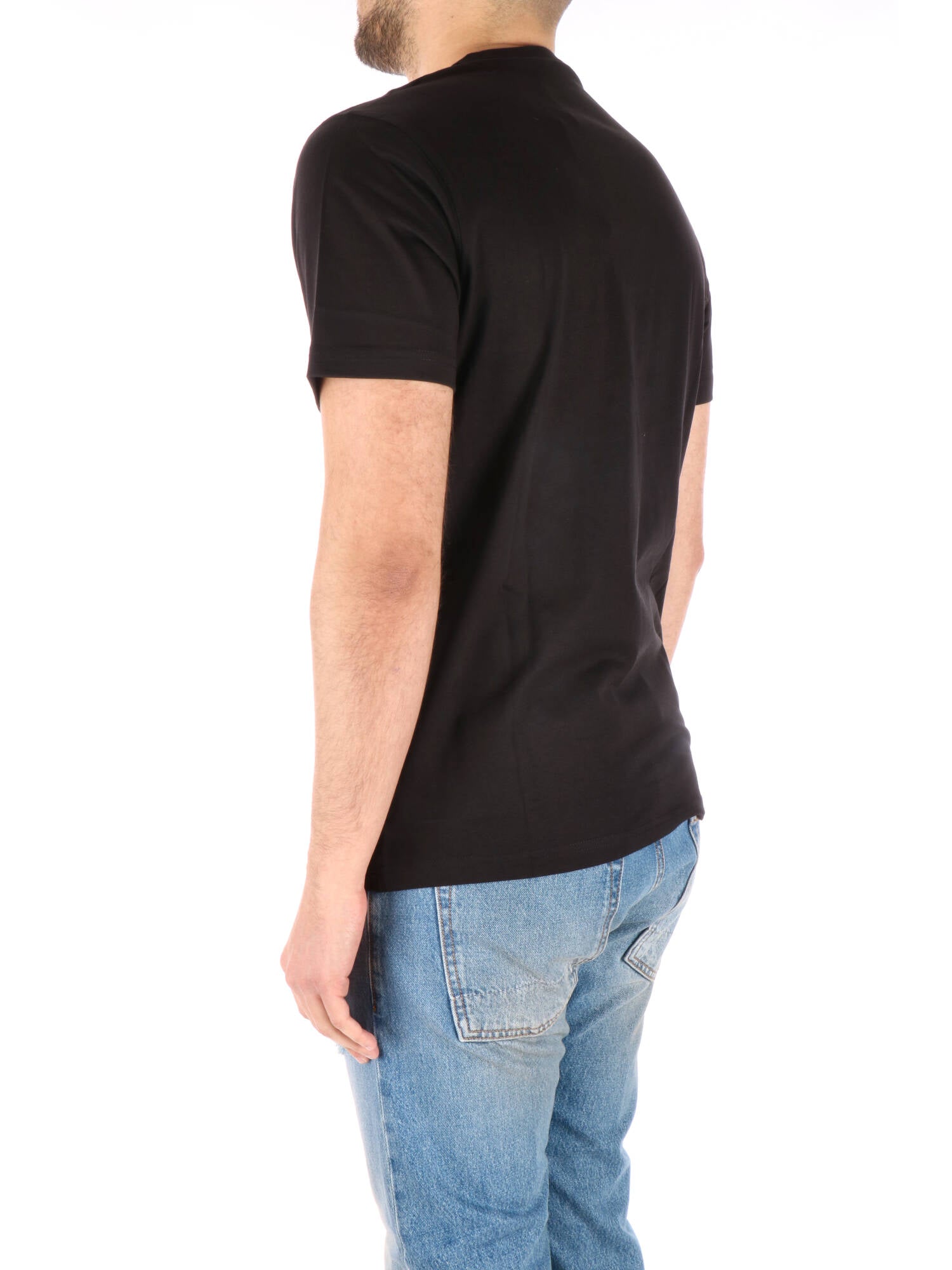 Barbour Int. T-shirt nera con logo grande