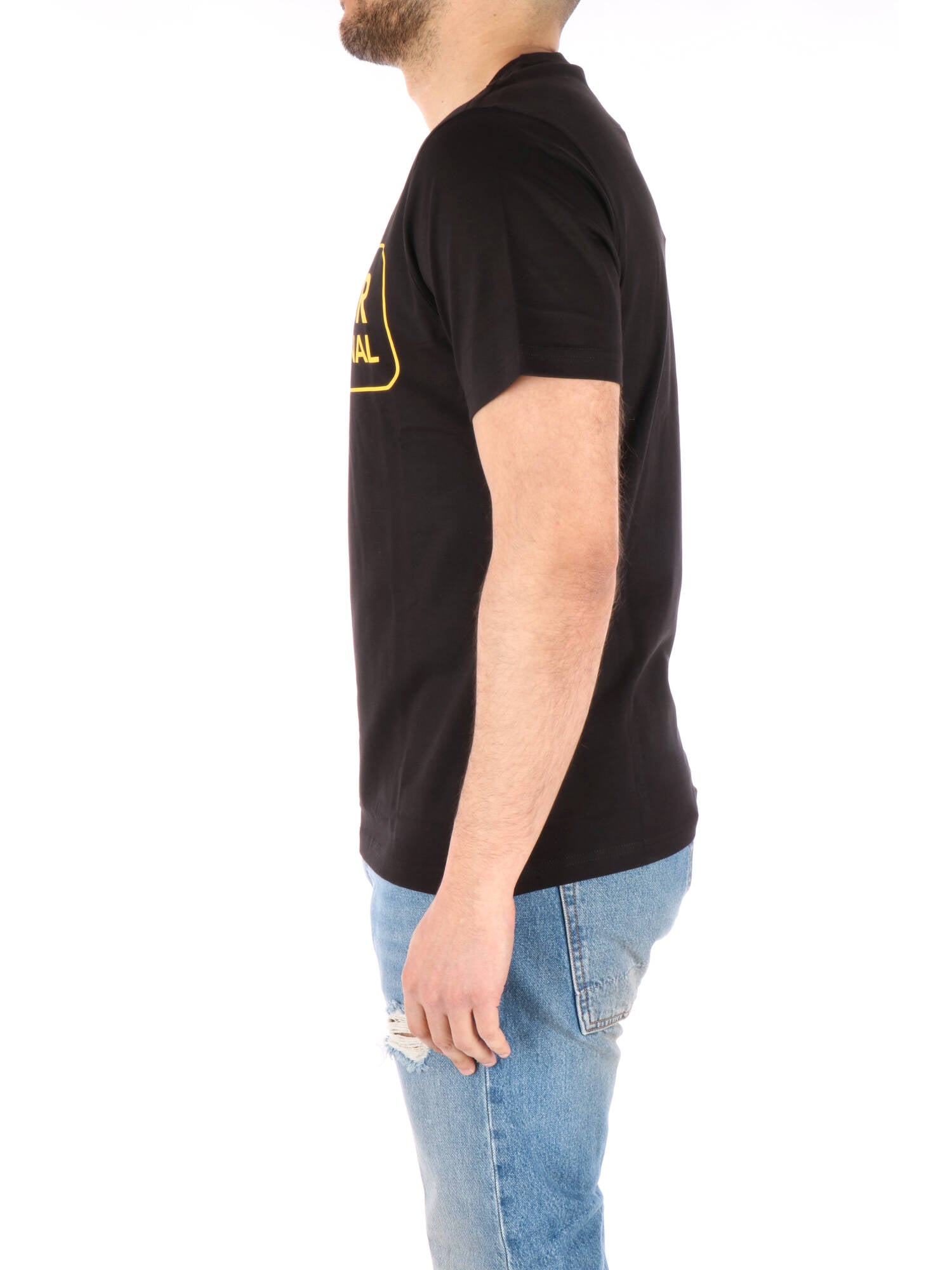 Barbour Int. T-shirt nera con logo grande