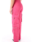 Gaelle Paris jeans cargo fucsia