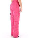 Gaelle Paris jeans cargo fucsia