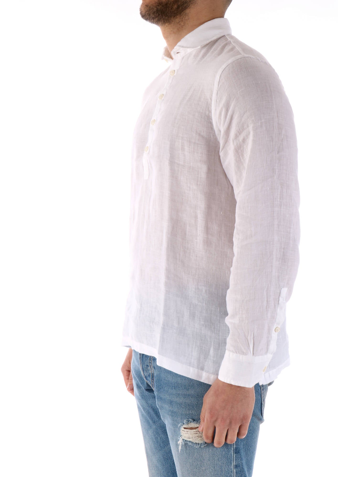 Altea camicia uomo in lino bianca