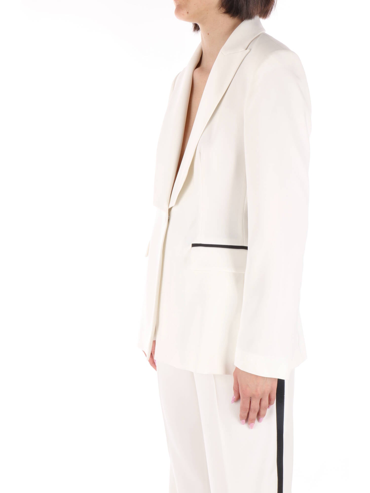 Kocca giacca elegante bianca con tasche