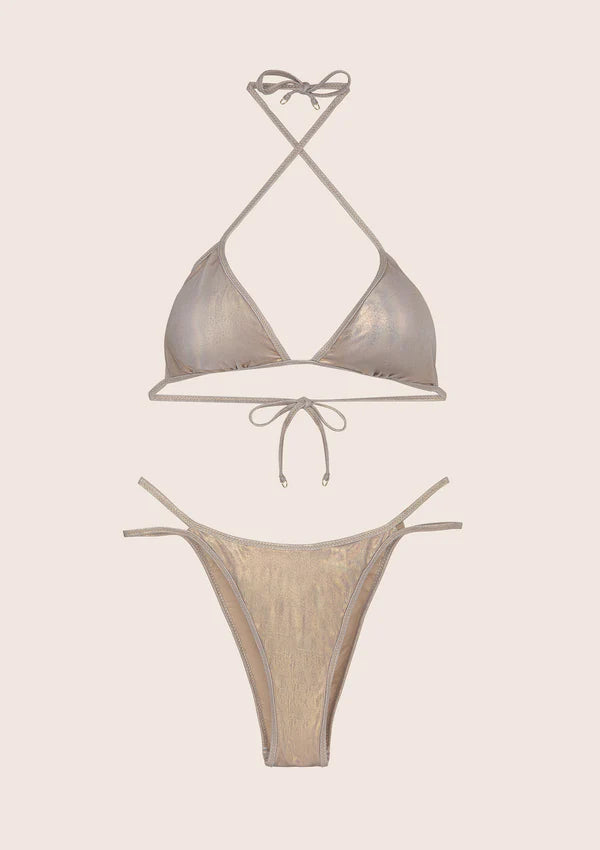 F**k bikini triangolo donna oro